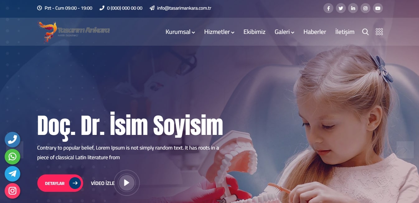 Profesyonel Doktor Tanıtım Teması V5